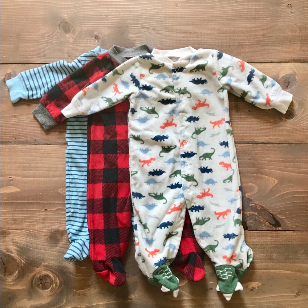 Carters footie pajamas lot 3 months